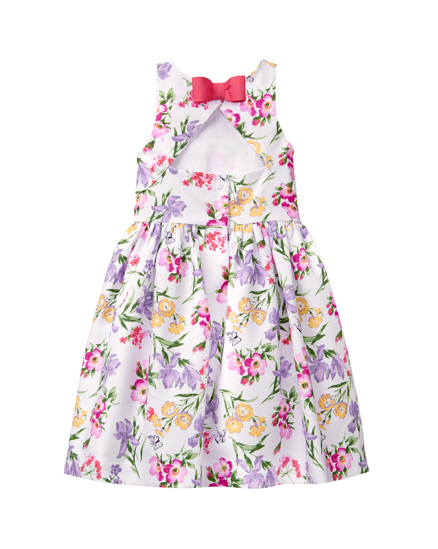 White Floral Floral Dress by Janie and Jack